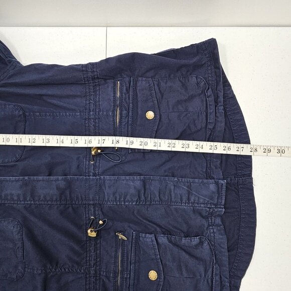 LL Bean Womens Utility Jacket M P Blue Field Military Chore Safari Barn Gorpcore - Picture 16 of 16